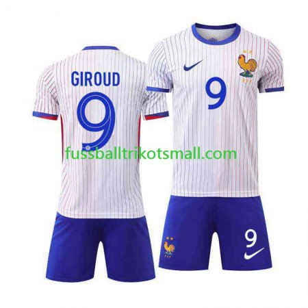 Fußballtrikots Frankreich Olivier Giroud 9 Kinder EURO 2024 Kurzarm Auswärts-trikot kaufen